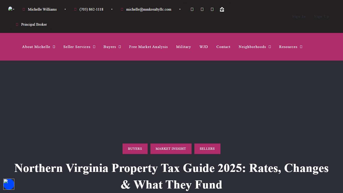 Northern Virginia Property Tax Guide 2025: Rates, Changes & What They Fund - Your Heels on the Ground Broker