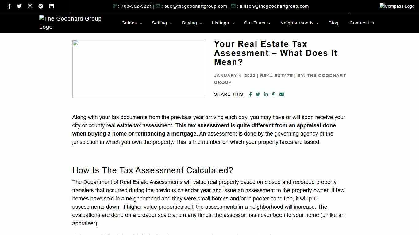 Your Real Estate Tax Assessment: What Does It Mean? | Goodhart Group