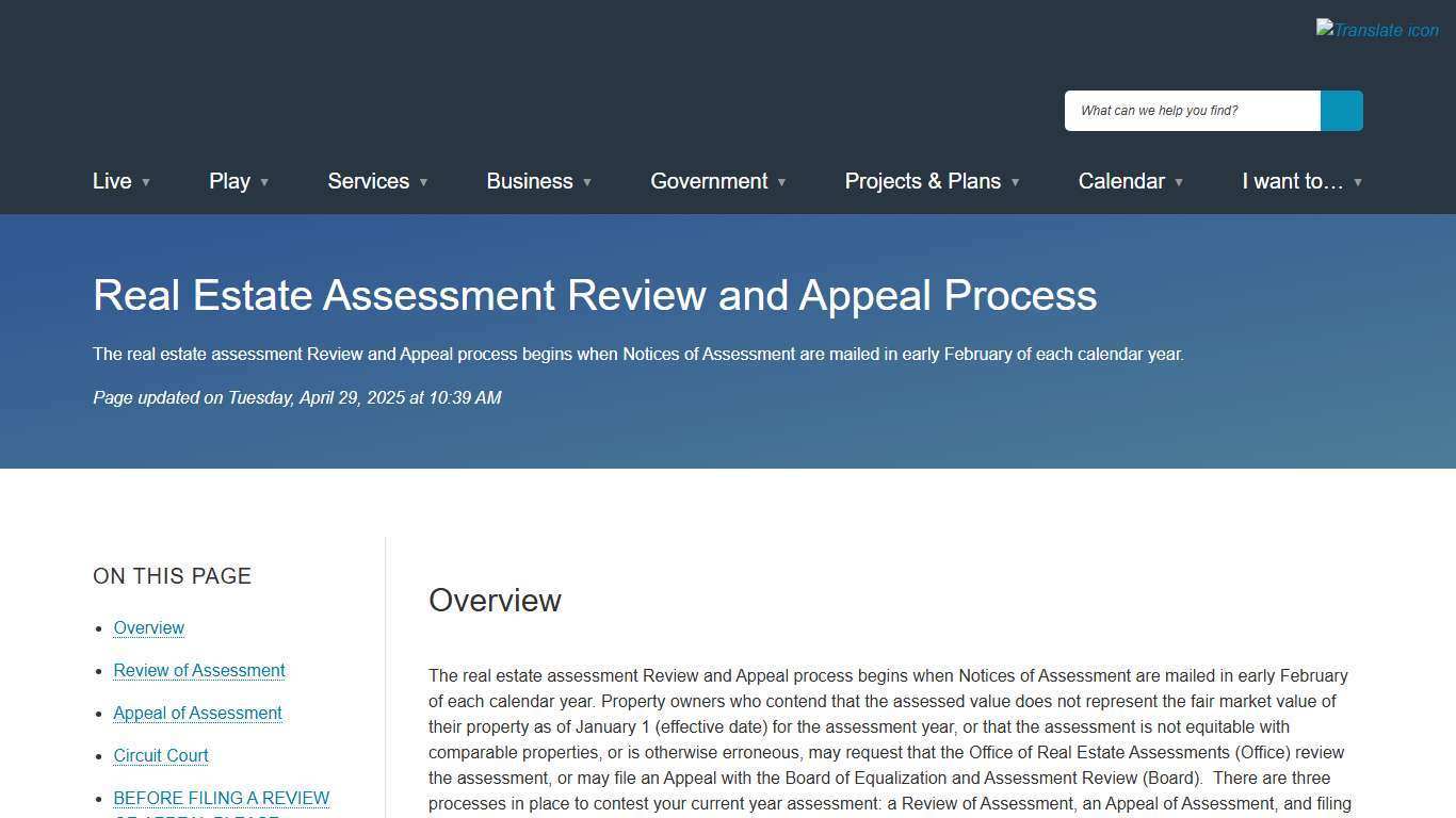 [Current] Real Estate Assessment Review and Appeal Process | City of Alexandria, VA